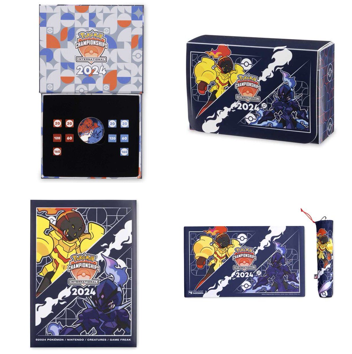 Pokémon Center Pop-up Store exclusive Armarouge / Ceruledge Pokémon TCG Merchandise Playmat, Deck Sleeves / Double Deck Box &amp; Coin and Marker Set have been revealed by <a href="/SerebiiNet/">Serebii.net</a>.

Will be available at the 2024 Pokémon Europe International Championships in London in April.