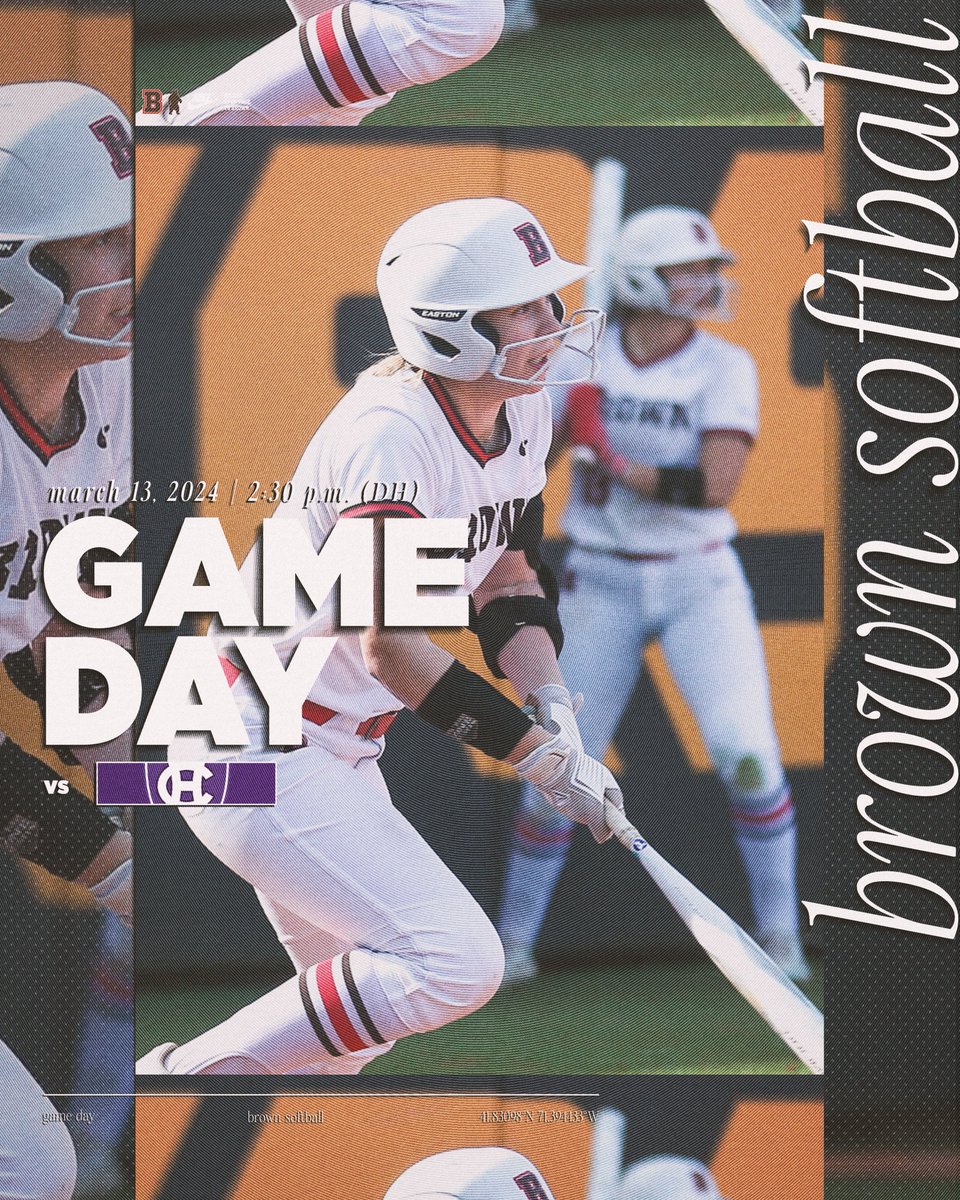 HOME OPENER! We play two against Holy Cross, starting at 2:30 this afternoon. 

linktr.ee/brownu_softball

#EverTrue