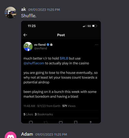 0xanonkun's tweet photo. @evfiend @stoicsavage made the move over cuz of this tweet and it's well covered the losses and more🤝 https://t.co/RwcpECYfXs