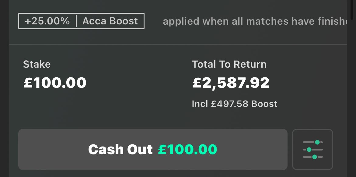 20/1 Week Acca posting in my free channel shortly! Normally I leave these sort of bets for VIP but this one is for FREE! Join Below👇🏻👇🏻

t.me/+KXHOjbhuYv9kY…