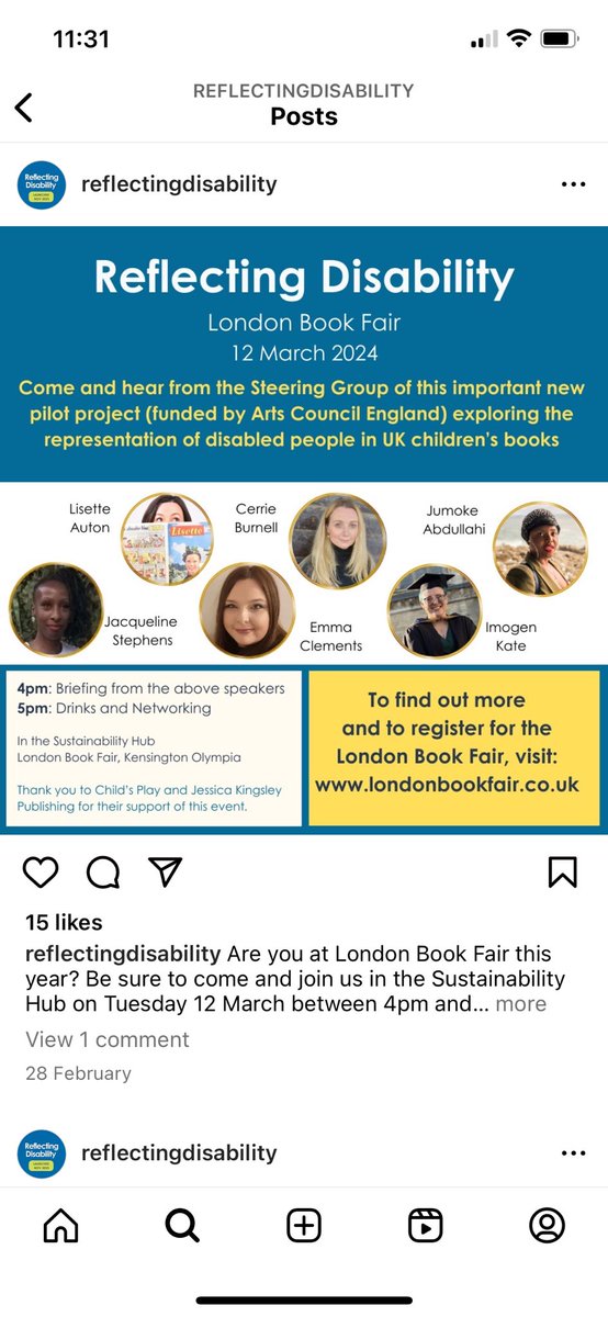 So good to hear from some of the steering group from the new UK project addressing disability rep in children’s lit. yesterday- including Jumoke Abdullahi, @Imogen_OT, Jacqueline Stephens & @cerrieburnell Excited to see the project launching off 🚀🚀🚀…