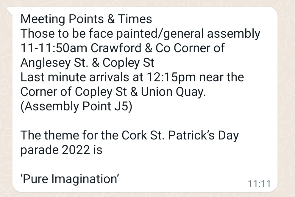 Please see Patricks Day Parade info below...🥳☘🚴‍♂️