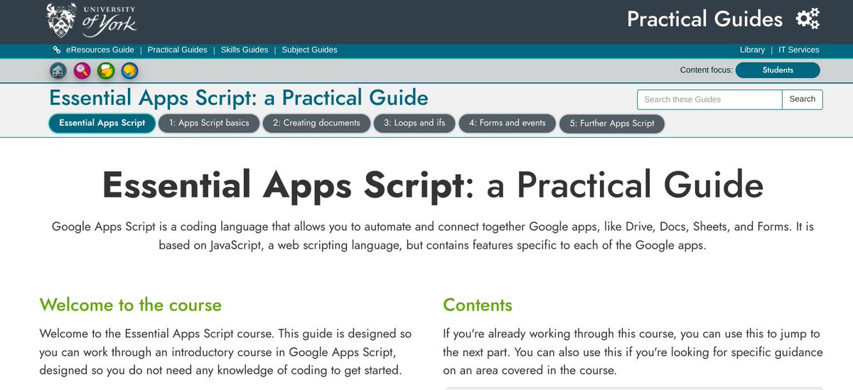 CloudBusiness9's tweet image. The @UniOfYork is doing outstanding work with tools like #Google #AppsScript & they're happy to share this & make their resources freely available. If you'd like to know more our team would be happy to connect you to the team at the university to learn more. @C_learning_net
