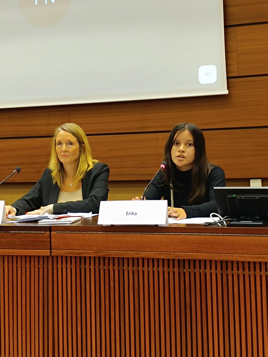 SC_UNGeneva's tweet photo. 📢At #HRC55 event on advancing the rights of child & youth #HRDs, Erika 17 yo child human rights defender from 🇵🇾 calls on decision-makers for recognition of the voices and contributions of child and youth #HRDs and stresses their essential role in advocating for human rights!🌍 https://t.co/U5N3gEjHFd