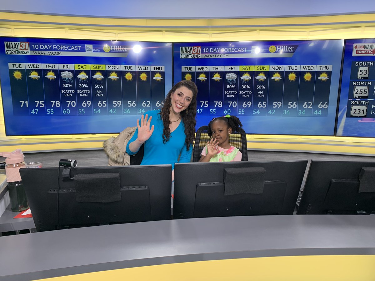AnelloWx's tweet image. Yesterday I has Skylar and her Mama in studio with me! I visited Skylar's class at school last week but she wanted to learn more about weather, so she came to spend the afternoon with me! You're a superstar, Skylar &amp;amp; you have the sweetest little heart! #GuestReader #ShadowStudent