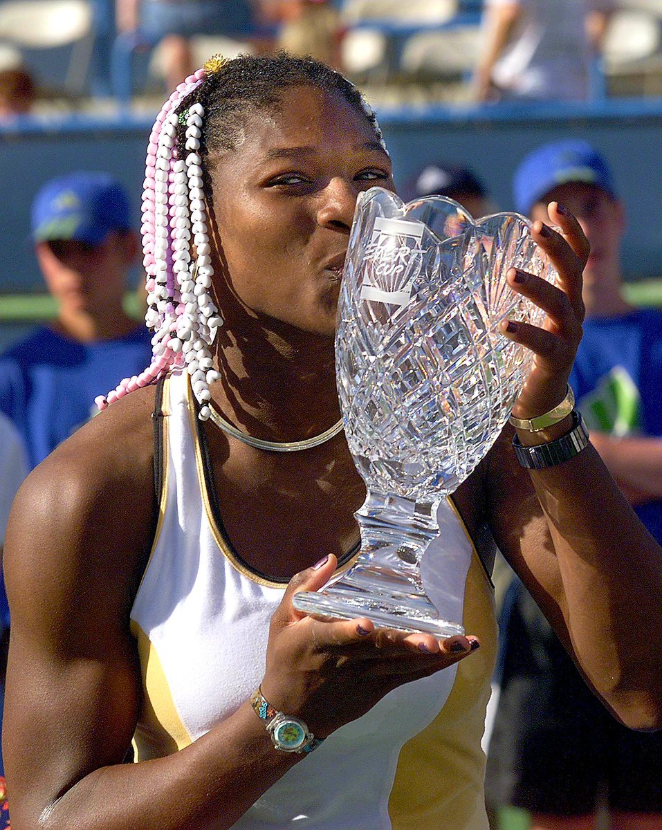 📆 On this day in 1999 17-year-old Serena Williams defeated 21-time Grand Slam champion Steffi Graf 6-3, 3-6, 7-5 to win the Indian Wells title for the first time. 2 of 73. 🏆