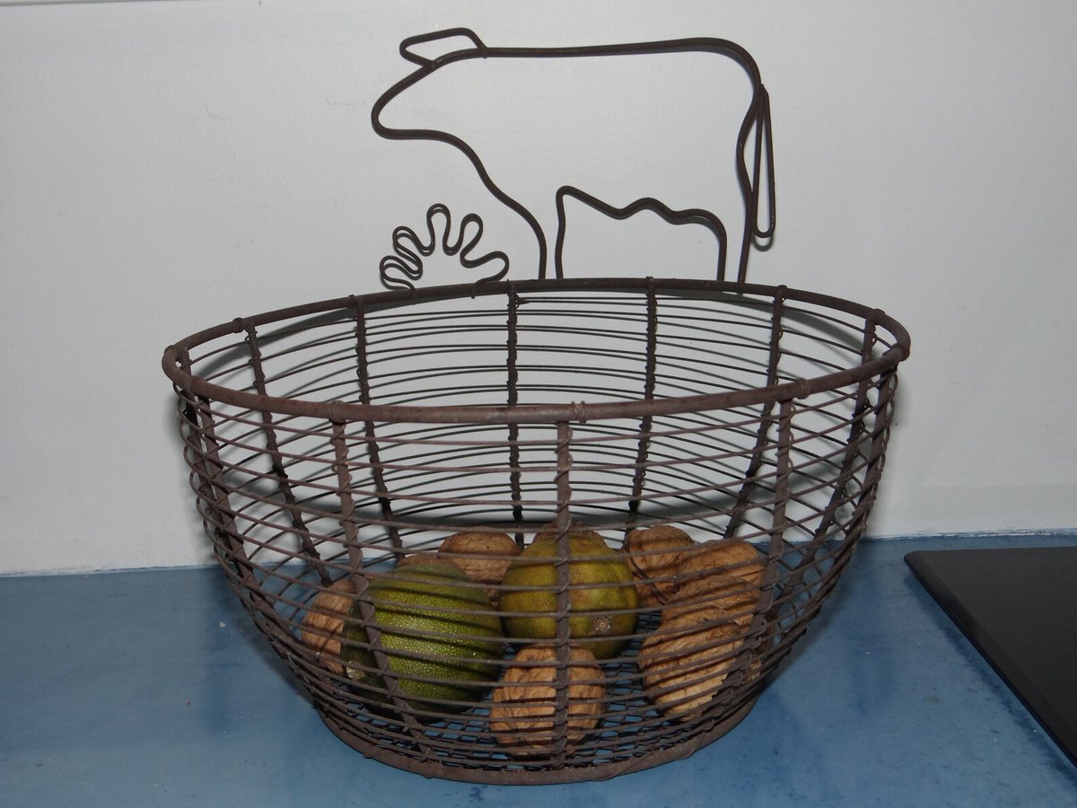 French vintage rusty wire basket #wireBasket #France #homedecor #etsyfinds #funstuff #decor #onlineshopping #HomeStyle #DecorateWithArt #CreativeSpaces #elevateYourVibe #wiseshopper Available here
 elementsdeco.etsy.com/listing/744324…