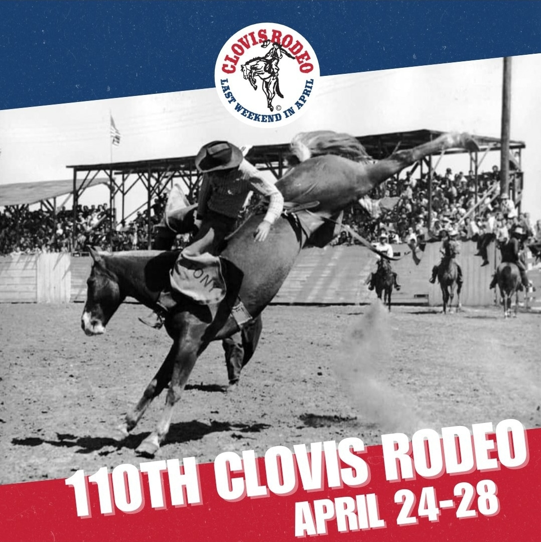 110th annual Clovis Rodeo Apr 24-28 in Clovis, CA. 

#clovisrodeo #ClovisCA #rodeo #prorodeo #cowboy #cowgirl #rodeofans #PRCA #bullriding #broncriding #barrelracing #steerwrestling #roping #horse #california