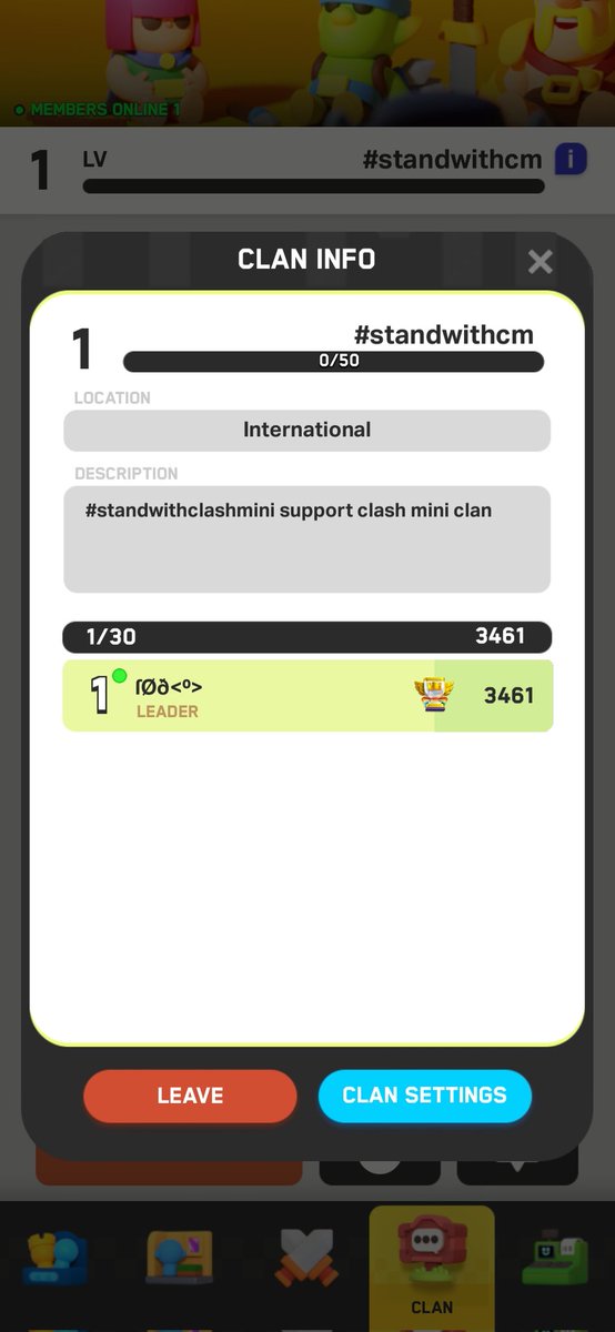 Clash mini is on the verge to close.💔

But i want to support clash mini developers. That' why i created a clan #standwithcm if anyone wants to support the game just like me, come to this clan🙌💪

we need to support developers during this time!

#clashmini <a href="/frameperge/">Frame</a>