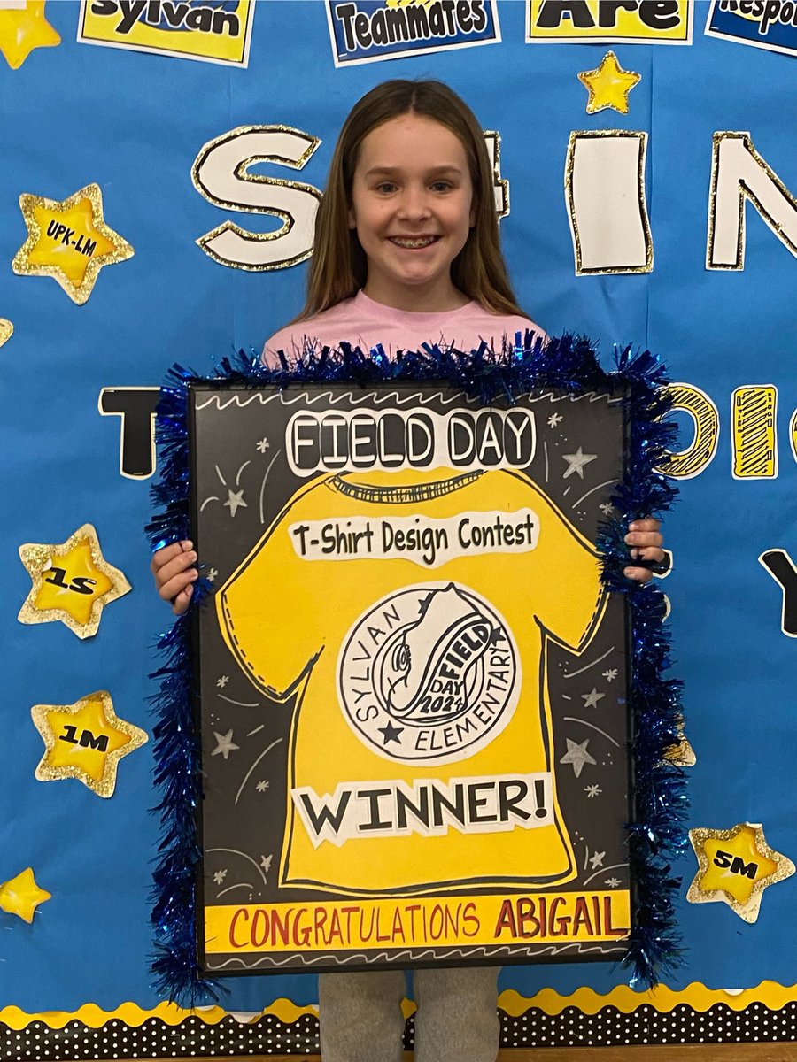 mrs_bbp's tweet photo. ‼️Today was a big day at @BBPSylvan with the announcement of the 5th grade student who won the Field Day T-Shirt Contest ‼️
⭐️ CONGRATULATIONS to ABIGAIL H.!!!! ⭐️ Her artwork will be printed on all shirts for FIeld Day ‘24 thanks to @sylvanavepta 💙💛@BBPArtandMusic @BBPSchools https://t.co/AYrrATuoCv