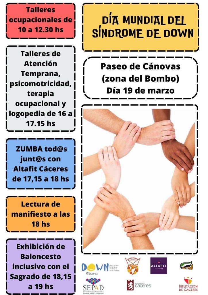 Os presentamos los actos que llevaremos el 19 de marzo en Cánovas por el Día mundial del síndrome de Down