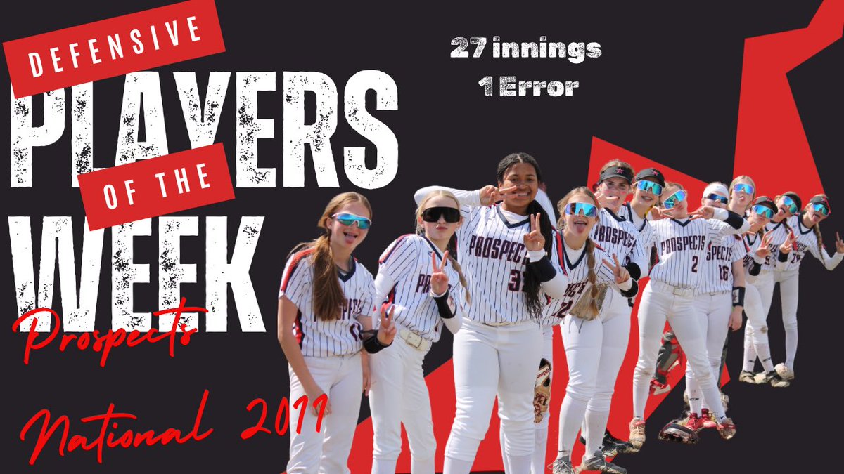 prospects2011's tweet photo. This crew played some stellar defense last weekend in Monroe, La! 27 innings with 1 error! #prospectssoftball #arprospects https://t.co/iYjy1aY3BD