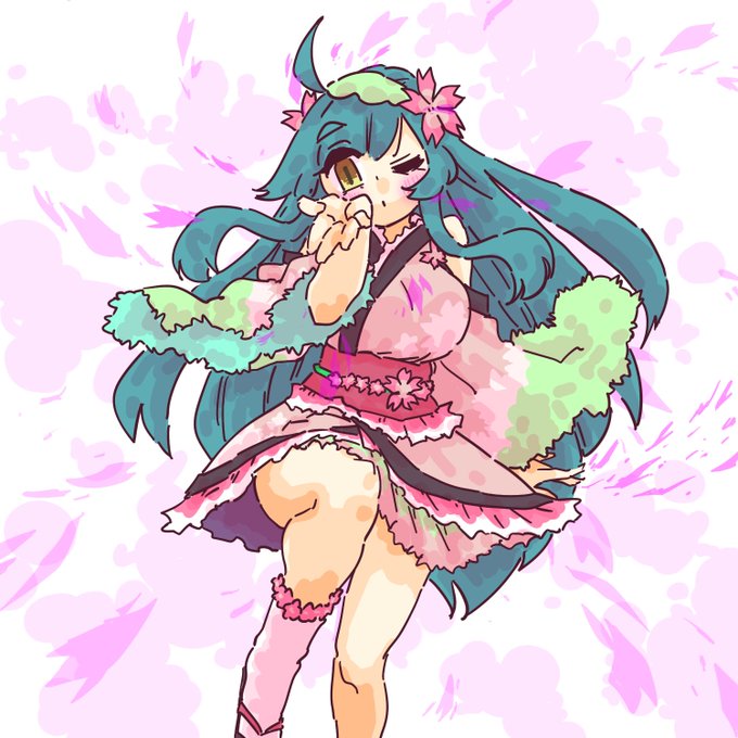 ずんちゃんもちもち桜色  #東北ずん子  #もうすぐ春 