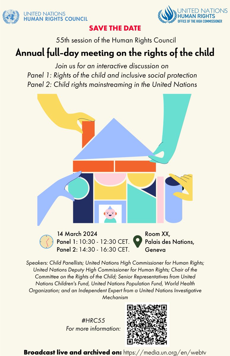 14/3/2024 Annual full-day meeting on the rights of the child on two extremely important topics with the participation of Ann Skelton <a href="/askelton_CCL/">Ann Skelton</a> , chair of the Committee on the Rights of the Child #UNCRC #childrensrights Also view on webtv.un.org <a href="/lexpsy/">Philip D. Jaffé</a>