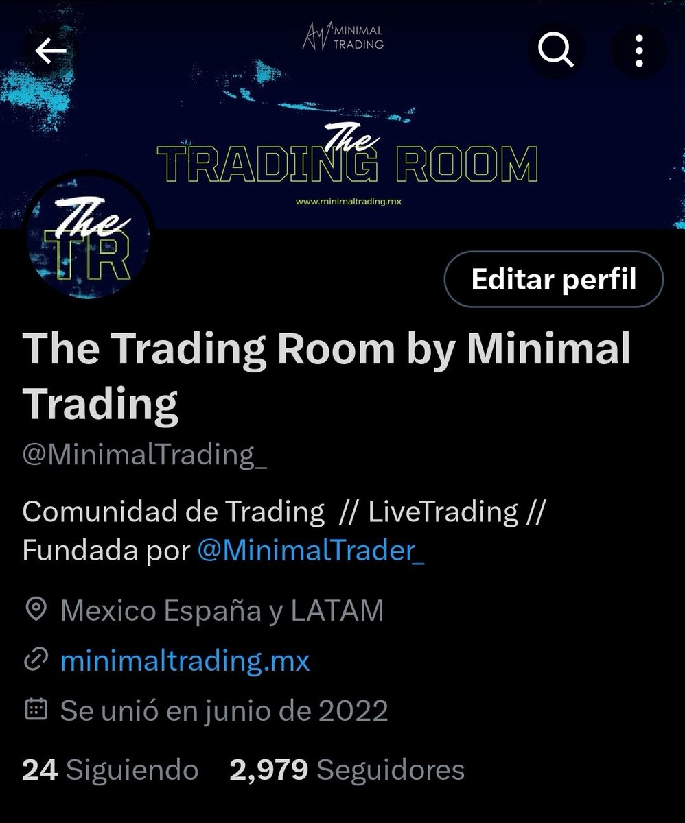 Estamos a puntito de alcanzar los 3000 seguidores en la cuenta oficial de la comunidad y <a href="/MinimalTrader_/">Aleex Minimal</a> se comprometió a cantarnos un corrido en directo cuando suceda.

Hoy tenemos #TheTradingRoom así que es el momento ideal para alcanzar nuestra meta.

Nos ayudas??