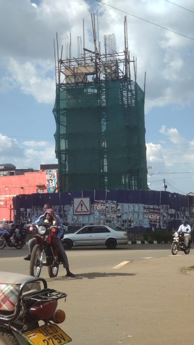 Most busy round about in Fort portal under construction sponsored by Airtel