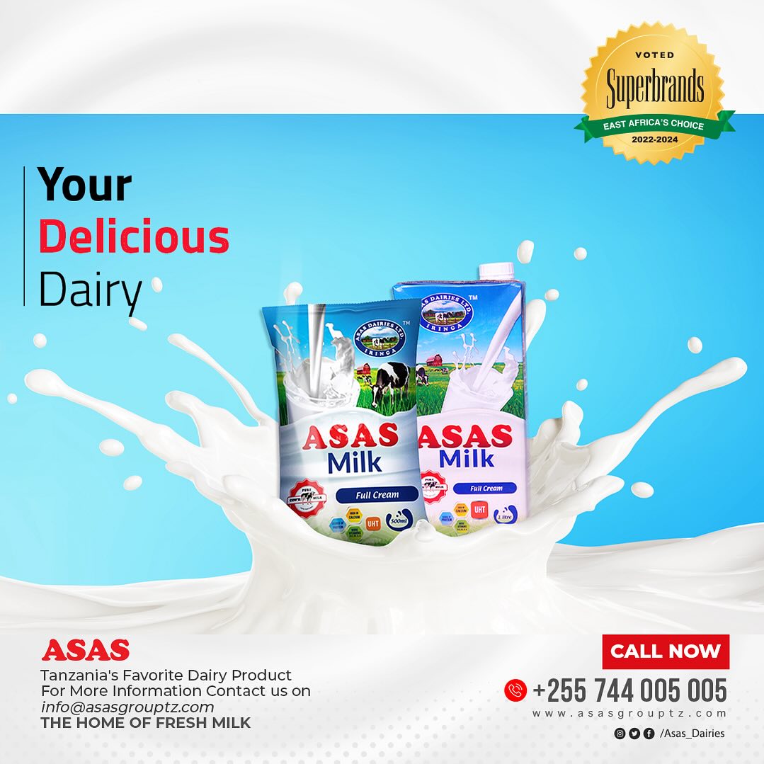 Energise your day with #ASAS #FullCream #FreshMilk! Packed with #protein, #calcium, #vitaminD, and more, it's your secret weapon for strength and focus. Find it nationwide and boost your #immunity today! 💪🥛 Contact #AsasGroup: 🌐 asasgrouptz.com