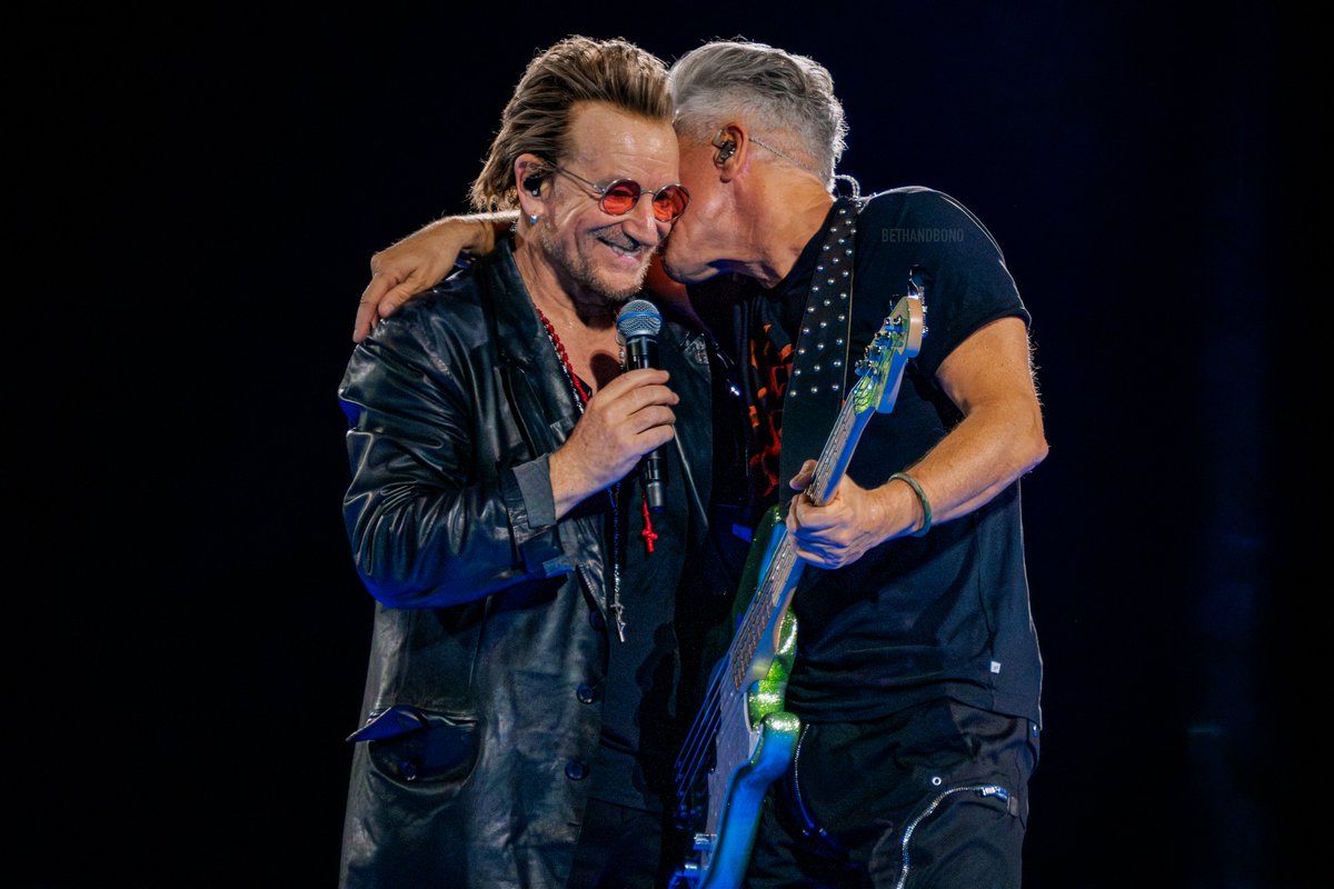 Happy birthday to the man, the marvel, the mustache: Mr. Adam Clayton. Bono and Adam Clayton at U2:UV Achtung Baby Live At Sphere, Las Vegas, March 2, 2024. Please tag and/or credit when sharing somewhere other than this post.