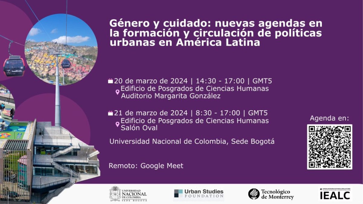 Next week! 'Gender and care: New agendas in the formation and circulation of urban policies in Latin America' 20-21 March (GMT-5), #USFSeminarSeries 'Alternative circulations? Situating policymaking, decoloniality, and urban models'. Registration: ow.ly/EvJQ50QS9GI