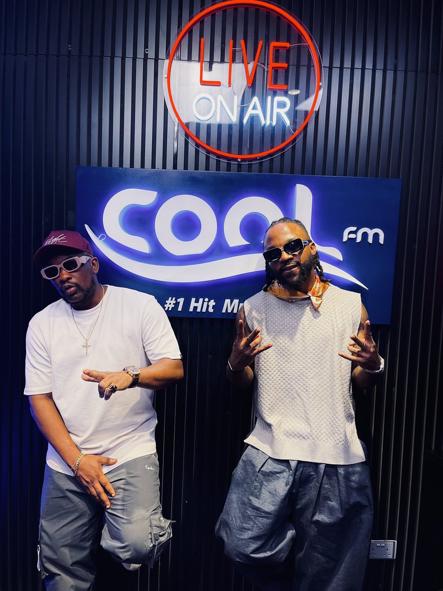 CoolFMNigeria's tweet photo. It’s IYANYA!!! @Iyanya brought his superstar energy to #superstarwednesday with @iamDo2dtun 🔥🤩 y’all know how we get down!

Stay tuned for the full interview and more insight into @Iyanya #onceuponacat project.

#coolfm969 
#superstarwednesday 
#onceuponacat
#iyanya https://t.co/8Y9QdLpD07