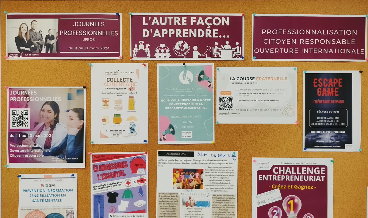 IUT_Sceaux's tweet photo. ... Ainsi se terminent les #JPros à @IUT_Sceaux @UnivParisSaclay ... 
... découverte de #apprentissage, sensibilisation hygiène de vie, prévention routière, présentation de #projets tutorés, échanges futuristes avec un robot... 

#BUT #TC #GEA #apperndreautrement https://t.co/dhLrvxIBx2