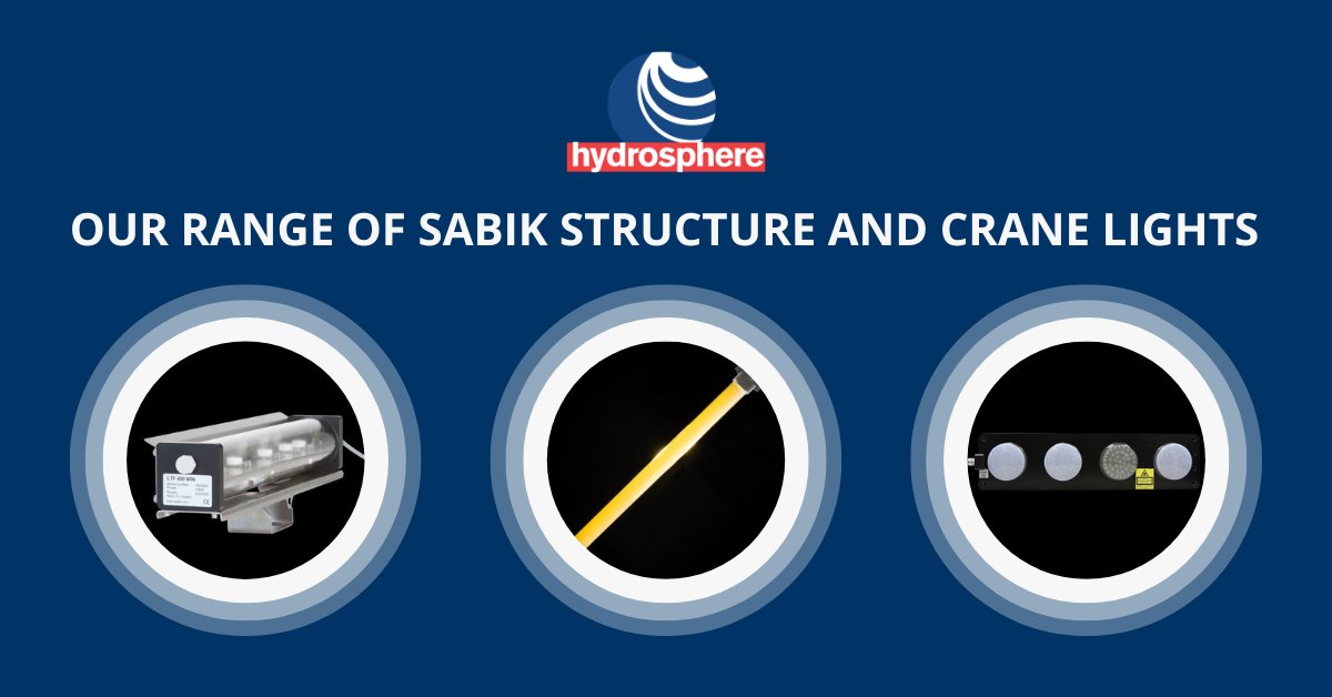 Looking for reliable and durable structure or #CraneLights for your #MaritimeProject? Hydrosphere offers a variety of @SabikOy lighting — from the E58XX indicator panel to the LTF 400 floodlight. Browse the full selection via our website: bit.ly/3wCbu5N.