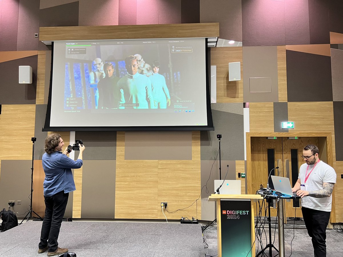 Hard at work setting up for our previs workshop at #digifest24 , very excited that the session is fully booked, looking forward to seeing everyone at 2PM #cinetracer @ColegyCymoedd