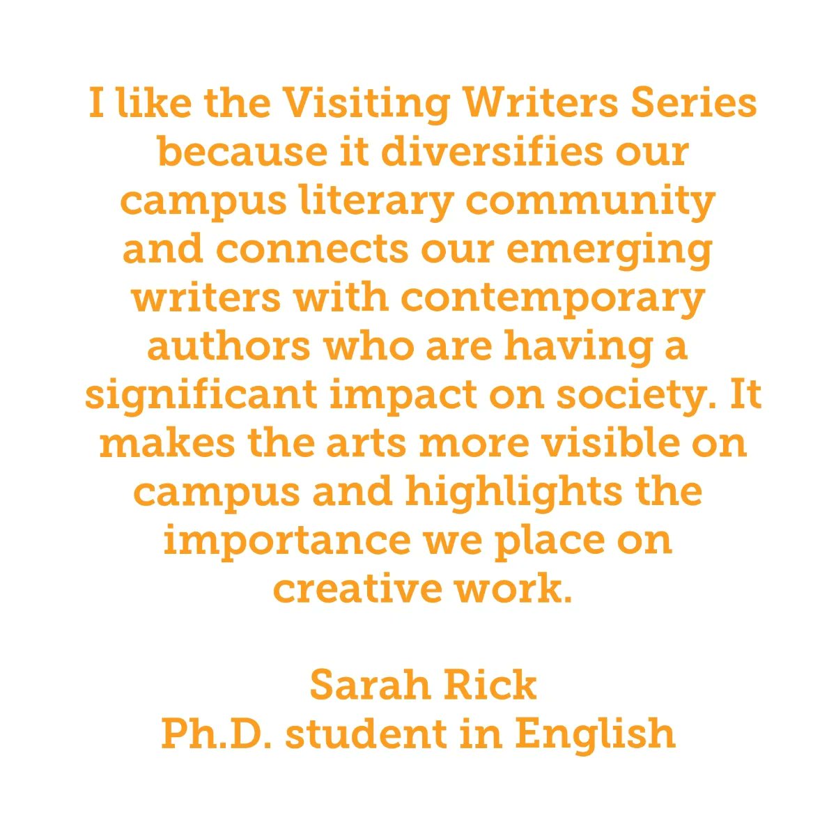 ISUEngPhil's tweet photo. This Bengal Giving Day: support the Visiting Creative Writers Series. Writers give a public reading &amp; participate in public outreach. Writers engage with U.S. western experience. Students see their world reflected in acclaimed writing.

https://t.co/nrz2Nq2EAd

#bengalgivingday https://t.co/pX9aCCuebC
