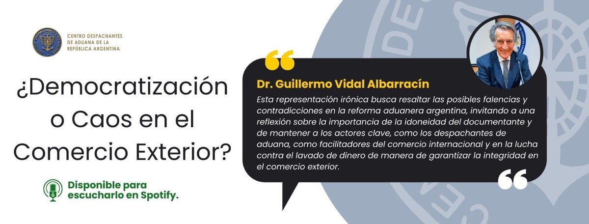 #InformeCDA 
¿Democratización o Caos en el Comercio Exterior?
📝 Dr. Héctor G. Vidal Albarracín.
cda.org.ar/detalle_notici…