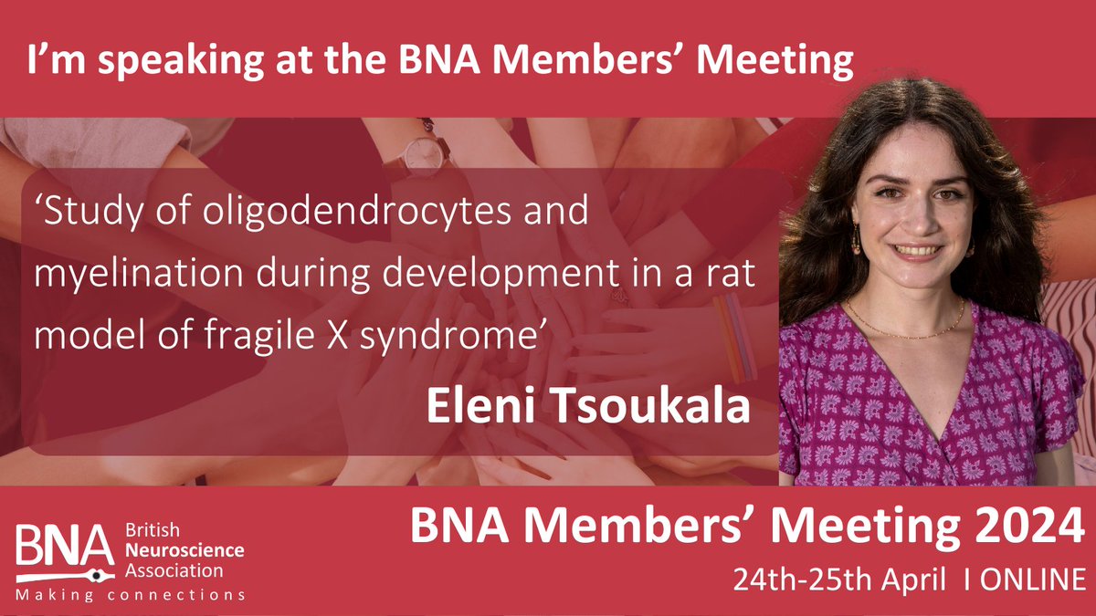 Tune in to hear all about Eleni's work at the British Neuroscience Association’s Members’ Meeting on the 24th-25th of April. #BNAMembersMeeting @sidb_edinburgh For BNA members: bna.org.uk/mediacentre/ev… For non-members consider a BNA membership: bna.org.uk/about/membersh…