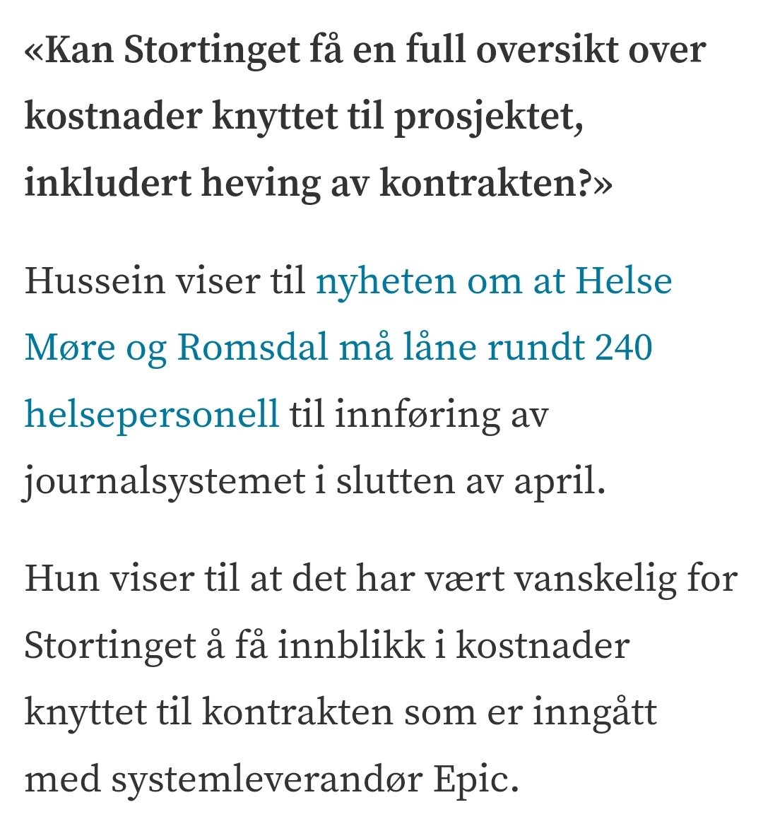 Hvor lenge kan helseministeren holde liv i skandalen #Helseplattformen, og når tar løgnene fra @HelseMidtNorge slutt?

dagensmedisin.no/helse-midt-nor…

#brennPlattformenNå #skrotepic4ever #makkverk #skandale #amatører #inkompetanse