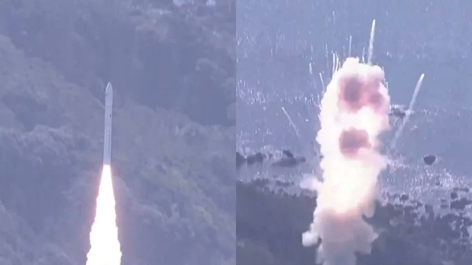 latestinspace's tweet photo. NEWS 🚨: Japans first privately developed rocket explodes seconds after lift-off https://t.co/cN6CrcVhXu