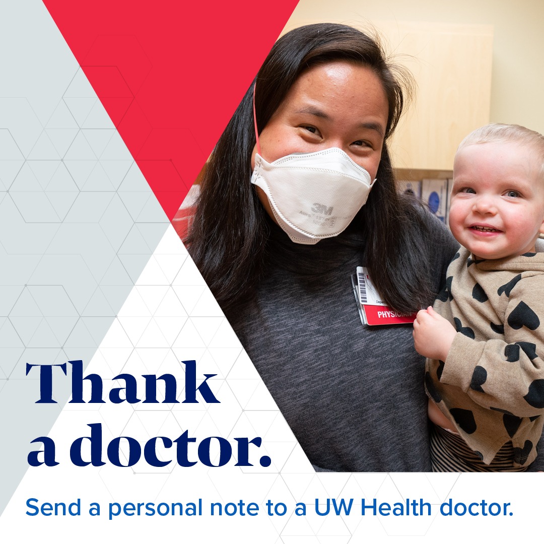 March 30 is National Doctors' Day, a special day to recognize and appreciate the remarkable contributions of our doctors. If a UW Health doctor has positively impacted your life or that of a loved one, we would love to hear from you. Visit: uwhealth.org/thankadoctor