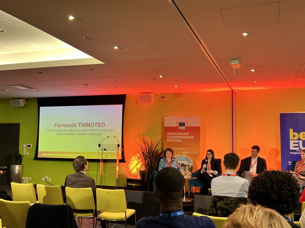Bio-based Industries Consortium (@biconsortium) on Twitter photo Fernanda from <a href="/AgroParisTech/">AgroParisTech</a> - was part of Team BioAroma - winners of our student innovation competition BISC-E. She’s at the Bioeconomy Changemakers Festival speaking to young people about how valuable the competition was #Networking #Entrepreneurship #innovation Fernanda from <a href="/AgroParisTech/">AgroParisTech</a> - was part of Team BioAroma - winners of our student innovation competition BISC-E. She’s at the Bioeconomy Changemakers Festival speaking to young people about how valuable the competition was #Networking #Entrepreneurship #innovation
