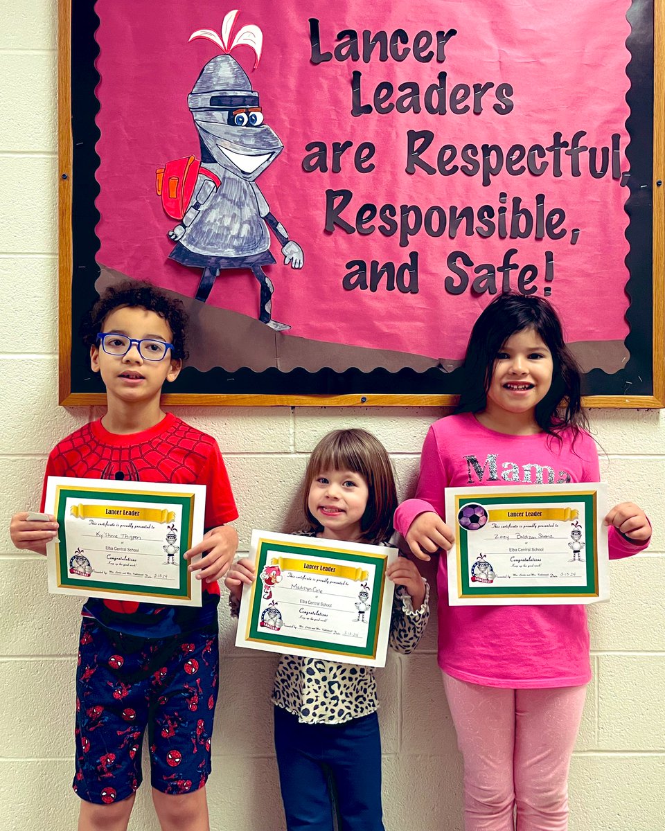 PbisElba's tweet photo. 🙌Congratulations to this week’s Lancer Leaders! Keep up the great work! https://t.co/LbDOFZElSu