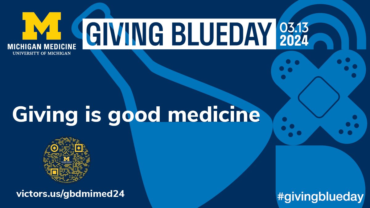 Today is #GivingBlueday! Help transform lives, shape the world, and make great things happen with Michigan Medicine. Please consider giving to our Pediatric Ophthalmology Research fund. Gifts of every size make a difference! givingblueday.org/o/university-o…