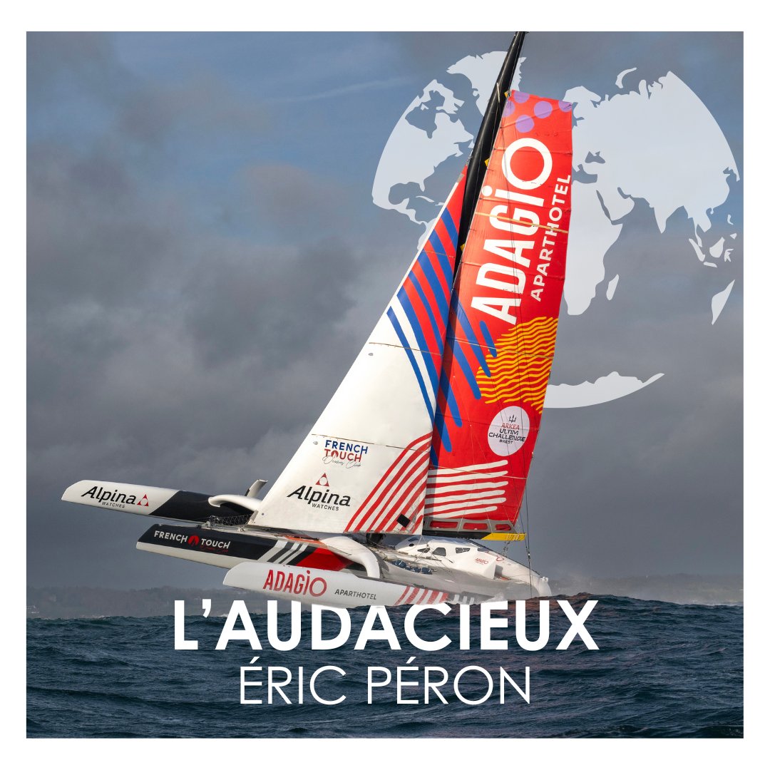 L’AUDACIEUX ÉRIC PÉRON Le skipper de l’ULTIM Adagio, @Eric_Peron vient de franchir la ligne d'arrivée ce mercredi 13 mars à 14h44 , se classant ainsi à la cinquième position de l' @ARKEAULTIMCHALL après 66 jours, 1 heure, 14 minutes et 27 secondes de compétition.