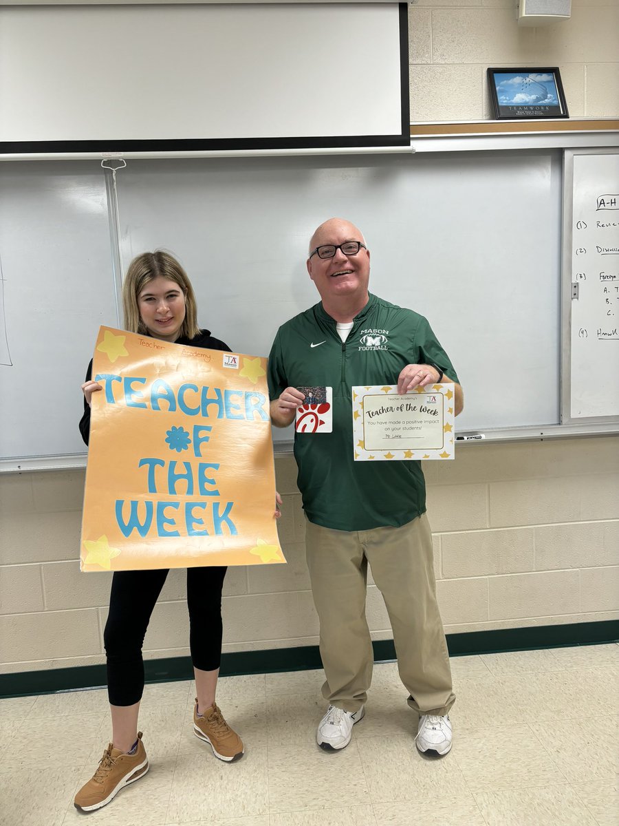 MHS Teacher Academy (@academymhs) on Twitter photo Congratulations to Mr. Little for being nominated for Teacher of the Week! You bring such light into the classroom, and provide every student with what (s)he/they need! We appreciate you! 💚
<a href="/LOVElikeJJ/">LOVE like JJ</a> Congratulations to Mr. Little for being nominated for Teacher of the Week! You bring such light into the classroom, and provide every student with what (s)he/they need! We appreciate you! 💚
<a href="/LOVElikeJJ/">LOVE like JJ</a>