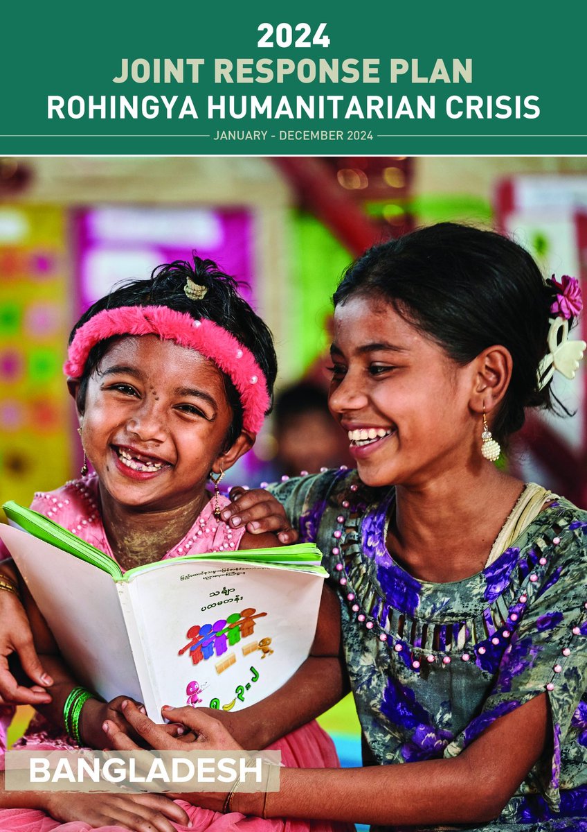 2024 Joint Response Plan seeking USD 852.4 million to assist 1.34 million #Rohingya #refugees & vulnerable Bangladeshis. With 116 partners, including 58 🇧🇩 NGOs, we're ready to act under Bangladesh's leadership. #2024JRP #HumanitarianAid 🌍🤝 Download 🔗rohingyaresponse.org/project/2024-j…