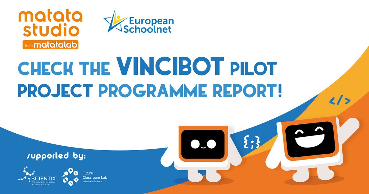 🌟 The MatataStudio-VinciBot pilot project has come to an end! Discover the implementation and the results of using #VinciBot kits in the classroom!

Read the @Matatalab programme report here 
👉 bit.ly/matatalab-repo…