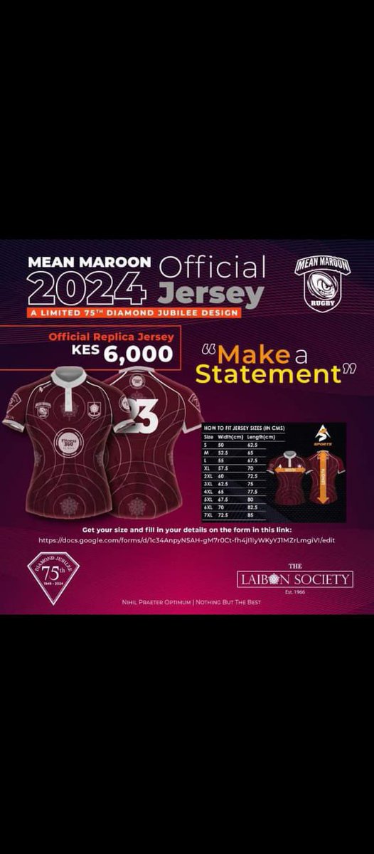 Make a statement with the 2024 Mean Maroon official jersey replica! Stride to greatness in style. Check out our exclusive prices and be ready to stand out. #MakeAStatement #StrideToGreatness
#as_sports_africa