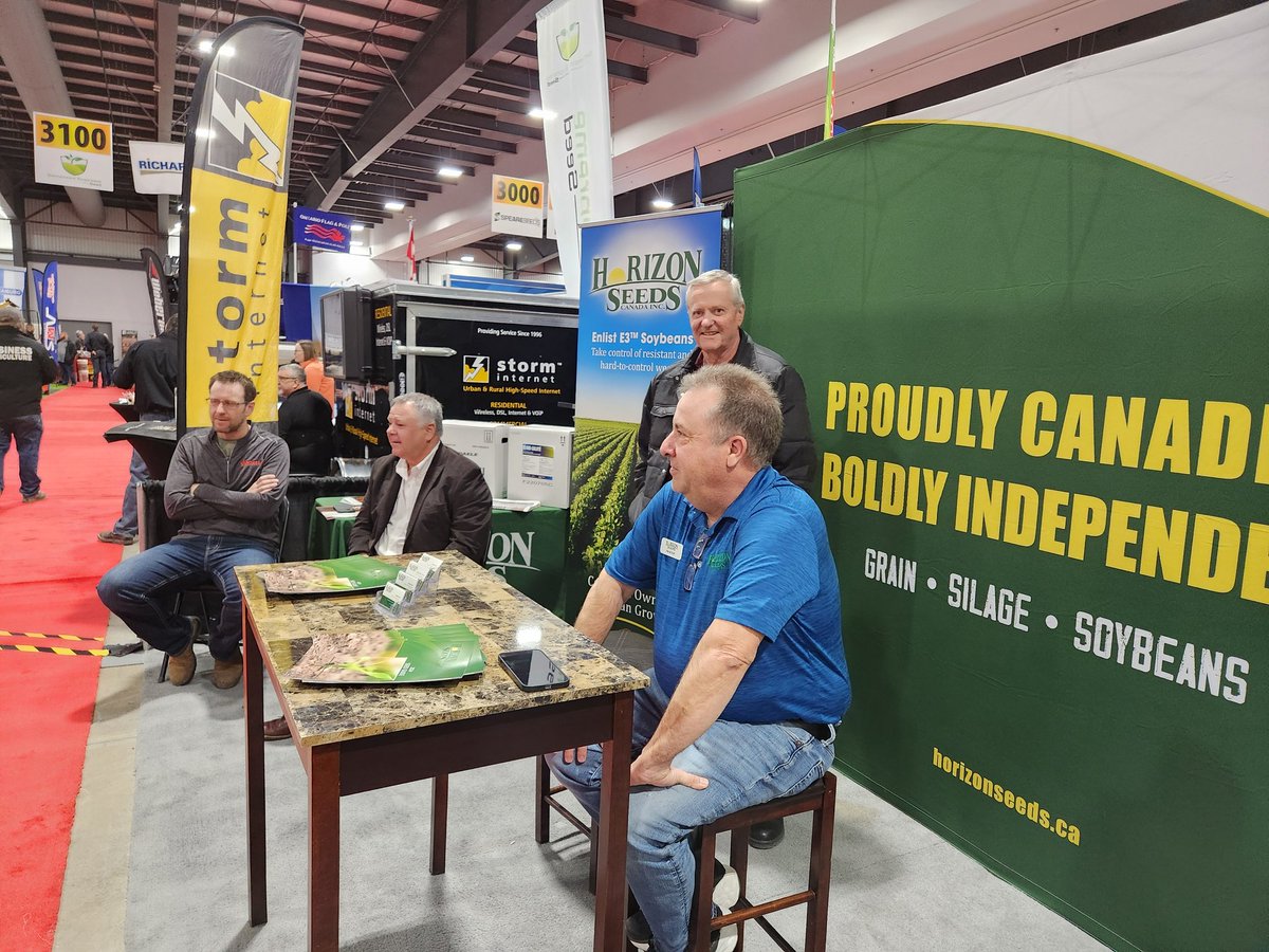 #OttawaValleyFarmShow stop in aisle 3100 for some good conversation 🌽🌱
#CanadianOwnedCanadianGrown 
#FarmFamilyProud 
#ProudlyCanadian #BoldlyIndependent