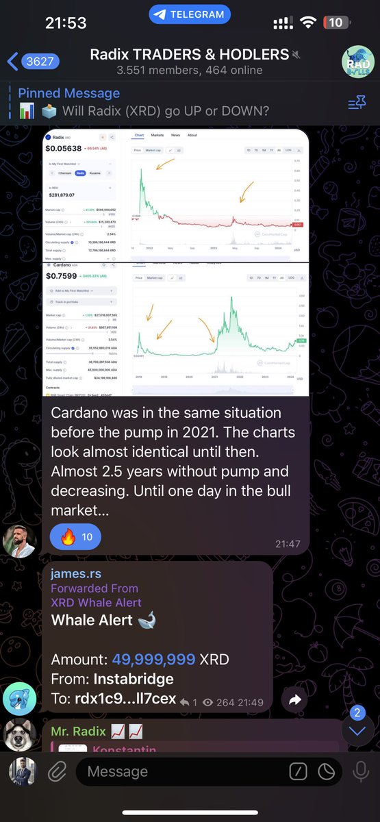Radix community is on fire 🔥 

#xrd #btc #eth #solana #cardano