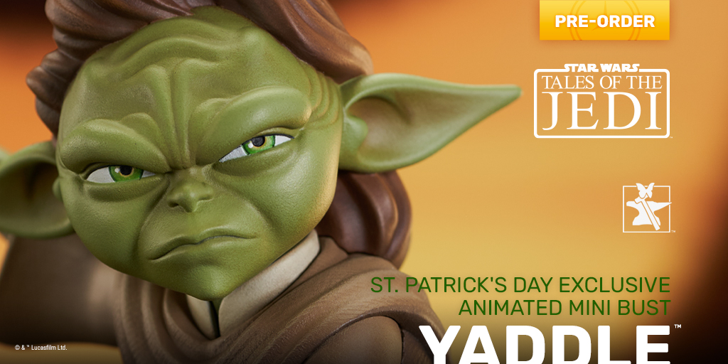 GentleGiantLTD's tweet photo. A collectible inspired by the mysterious Jedi #Yaddle enters the 1:7 scale Animated Mini Bust line as this year's St. Patrick's Day Exclusive! Guild Members can pre-order this piece today followed by the General Public on 03/15 at 12 PM EST.
https://t.co/SSsFWzXTtR
#StarWars https://t.co/PrPZa3U3dk