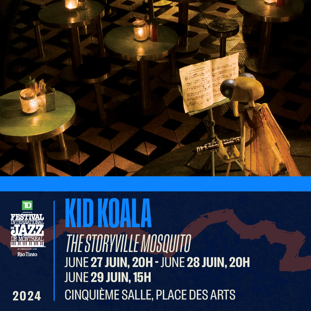 L'expérience 'The Storyville Mosquito' de @kidkoala débarque au Festival cet été avec trois dates en fin juin 🦟❤️ Billets en vente vendredi à 10h - The Storyville Mosquito from Kid Koala will join our 2024 lineup after six @MTLenLumiere shows last week 🦟 Tix on sale Friday