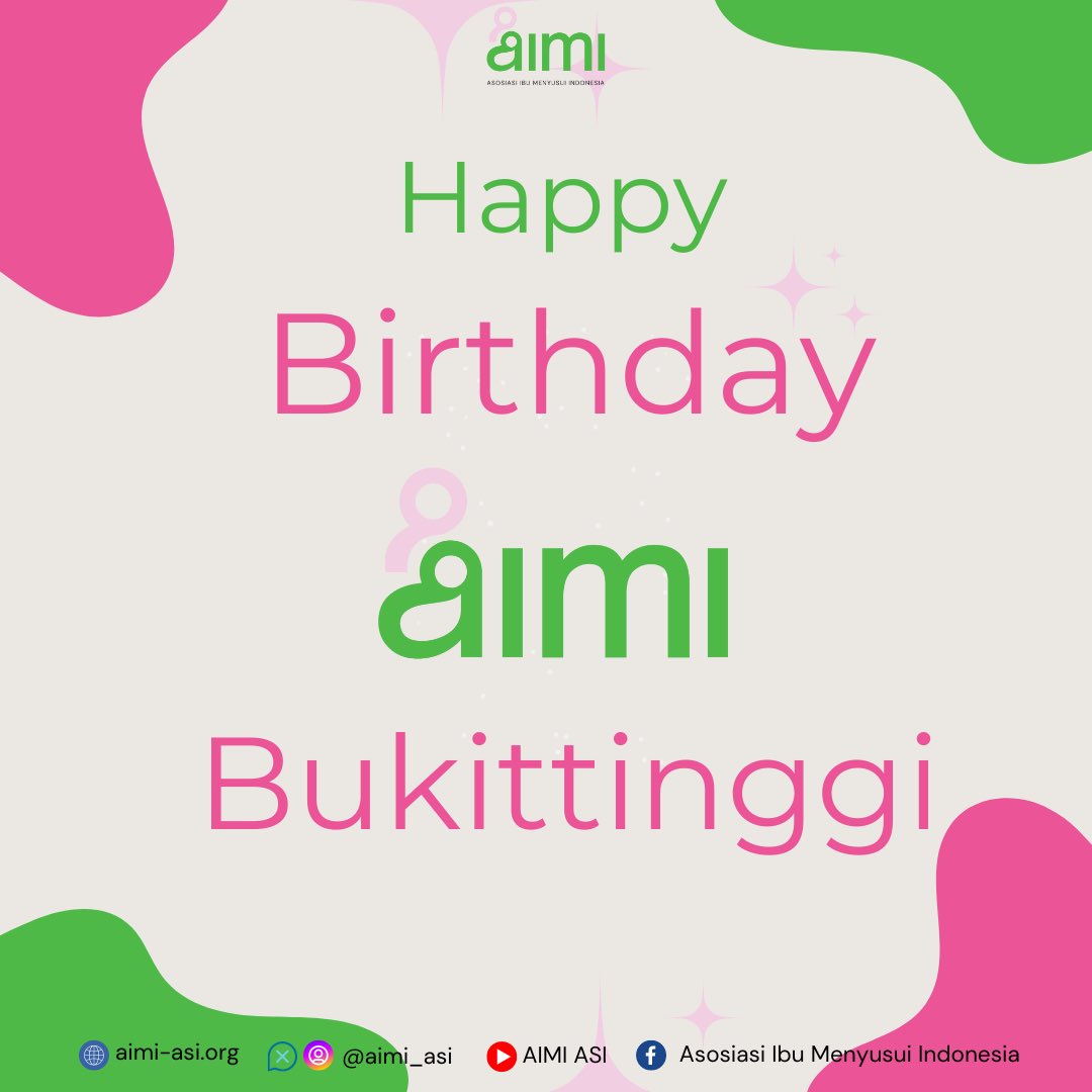 Happy birthday AIMI Bukittinggi. Semoga makin sukses yaa 🎉🎂🍰