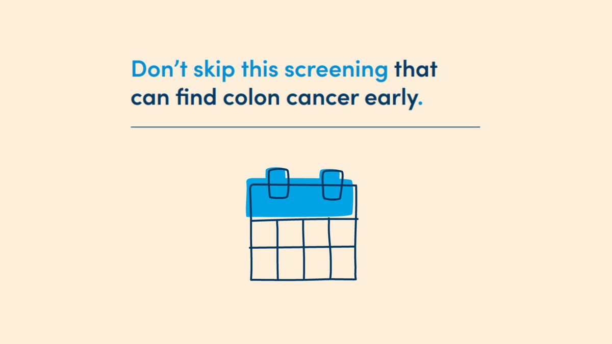 March is National Colorectal Cancer Awareness Month. If you're 45+, talk to your doctor about getting screened for colorectal cancer.