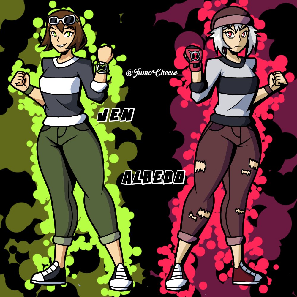 FumoCheese's tweet photo. Always been a big fan of Ben 10, so I felt like making art of my version of a genderbent Ben (and Albedo). Here's 20 year-old Jen Tennyson! (And Albedo) 🍅

#Ben10 #genderbent https://t.co/cuV7SiQcuA