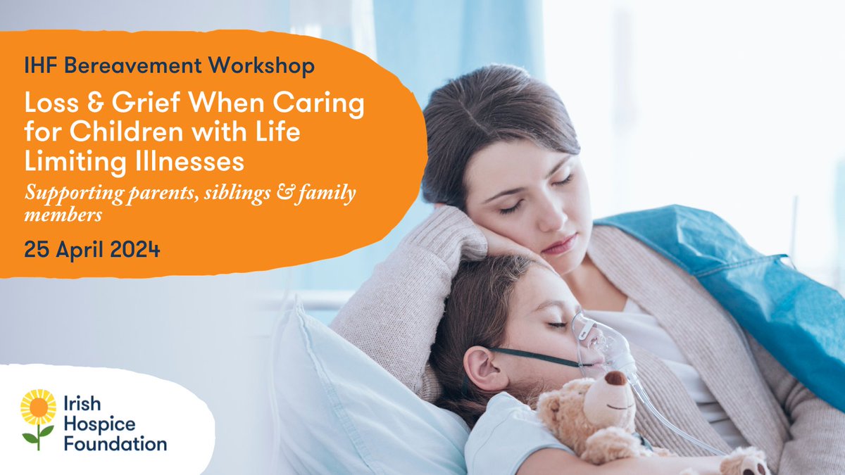🌻 @breffnimcg, Bereavement Coordinator at @LauraLynnHouse, is hosting our bereavement workshop on April 25. Suitable for professionals and others who are involved in supporting families caring for a child with a life limiting illness. Register: eventbrite.ie/e/loss-and-gri…