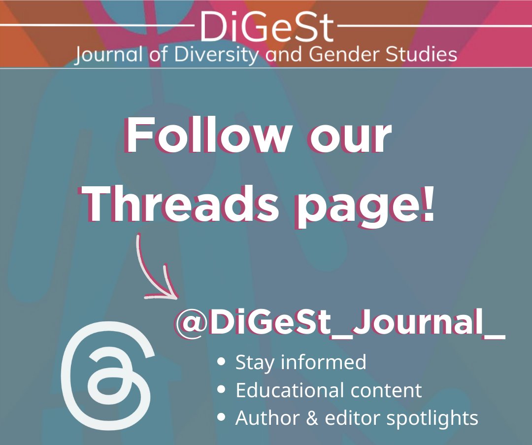 DiGeSt just created a Threads account! 
 👉Follow us and stay up to date with our journey, our (special) issues and our recently published articles via threads.net/@digest_journa…